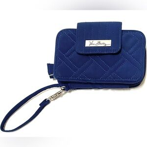 Vera Bradley Canterbury Cobalt Collection Quilted Wristlet Wallet